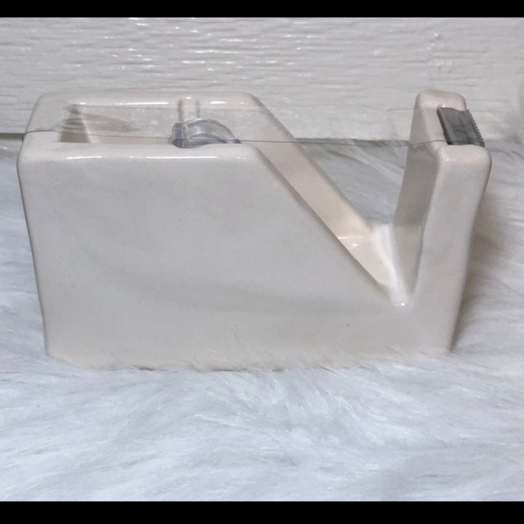 Rae Dunn White Tape Dispenser - Picture 3 of 4